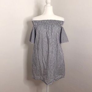 Forever 21 Off The Shoulder Striped Summer Dress